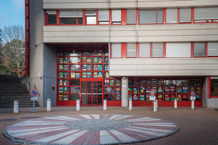 Geneva, Switzerland - December 03, 2019: International Organization for Migration (IOM) - United Nations related Organization - Geneva, Switzerlandのeditorial素材