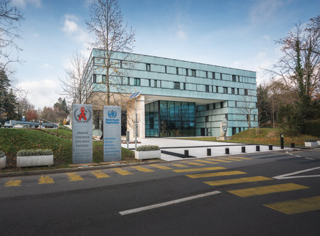 Geneva, Switzerland - December 03, 2019: Joint United Nations Program on HIV and AIDS (UNAIDS) - United Nations Program - Geneva, Switzerlandのeditorial素材