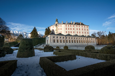 Ambras Castle - Innsbruck, Tyrol, Austriaのeditorial素材