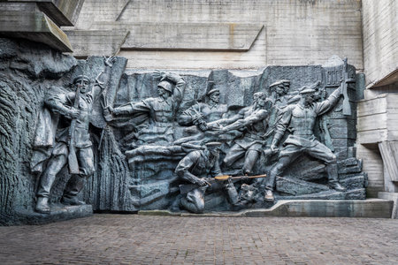 Kiev, Ukraine - August 10, 2019: Sculpture gallery at National Museum of the History of Ukraine in the Second World War Memorial Complex - Kiev, Ukraineのeditorial素材