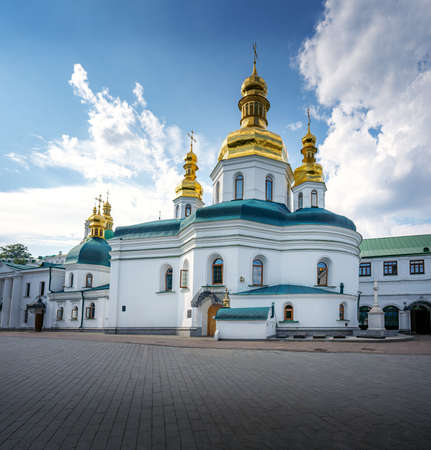 Exaltation of the Holy Cross Church at Pechersk Lavra Monastery Complex - Kiev, Ukraineの写真素材