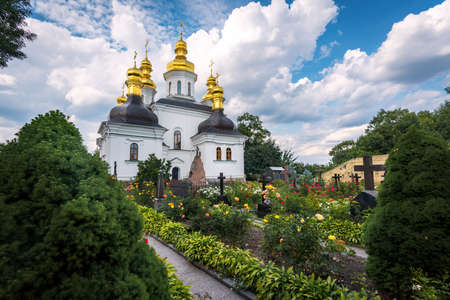 Church of the Nativity of the Virgin at Pechersk Lavra Monastery Complex - Kiev, Ukraineの写真素材