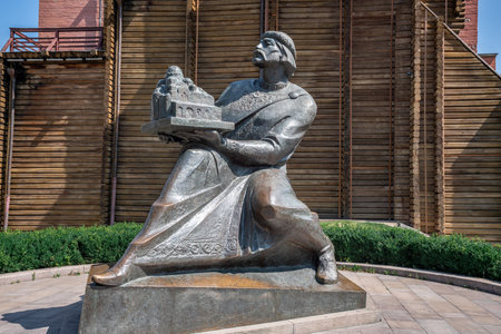 Yaroslav the Wise statue at the Golden Gate - Kiev, Ukraineのeditorial素材
