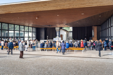 Fatima, Portugal - Feb 12, 2020: Chapel of the Apparitions at Sanctuary of Fatima - Fatima, Portugalのeditorial素材