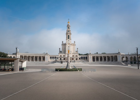 Basilica of Our Lady of the Rosary at Sanctuary of Fatima - Fatima, Portugalのeditorial素材