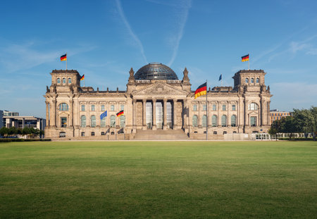 German Parliament (Bundestag) - Reichstag Building - Berlin, Germanyのeditorial素材