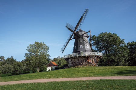 Windmill at Slottstradgarden (Castle garden) park - Malmo, Swedenのeditorial素材