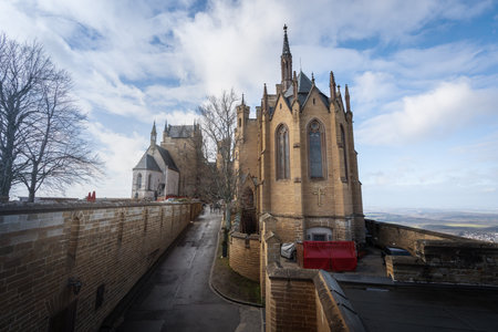 Baden-Wurttemberg, Germany - Dec 14, 2019: Hohenzollern Castle Courtyard - Baden-Wurttemberg, Germanyのeditorial素材