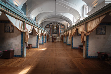Mafra, Portugal - Feb 29, 2020: Infirmary at Palace of Mafra Interior - Mafra, Portugalのeditorial素材