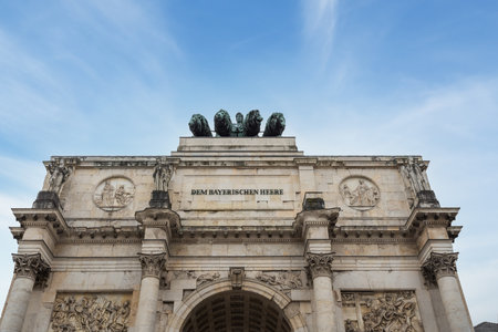 Siegestor (Victory Gate) - Munich, Bavaria, Germanyのeditorial素材