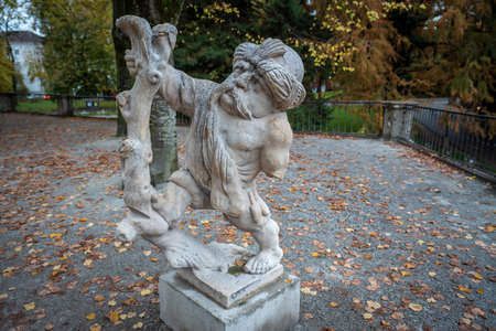 Dwarf Garden (Zwergerlgarten) - Turkish Dwarf with turbant - 17th century statue - Salzburg, Austria