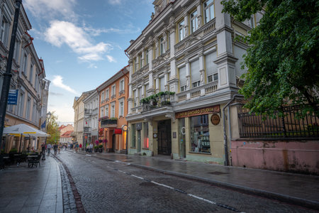 Vilnius, Lithuania - Jul 25, 2019: Street in Vilnius Old Town - Vilnius, Lithuaniaのeditorial素材