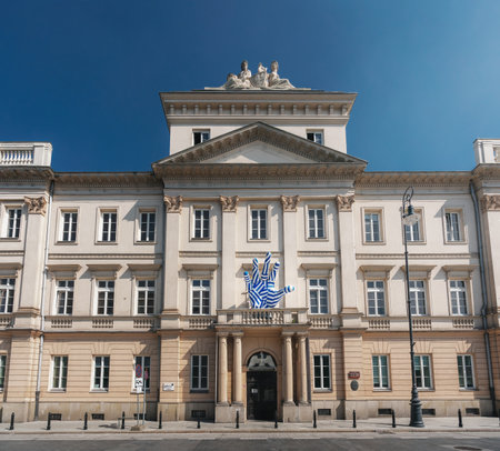 Warsaw, Poland - Aug 24, 2019: Aleksander Zelwerowicz National Academy of Dramatic Arts in Collegium Nobilium Building - Warsaw, Polandのeditorial素材