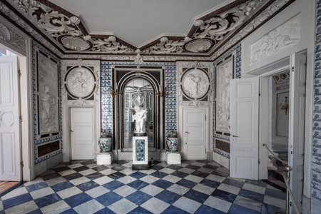Warsaw, Poland - Aug 25, 2019: The Bathroom in Lazienki Palace on the Isle at Lazienki Park - Warsaw, Polandのeditorial素材