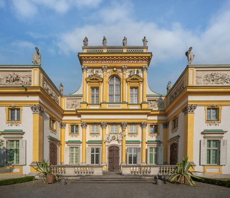Warsaw, Poland - Aug 26, 2019: Wilanow Palace - Warsaw, Polandのeditorial素材
