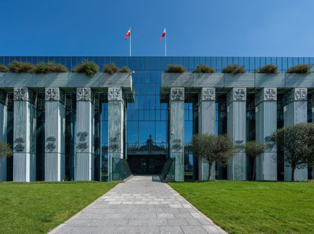 Warsaw, Poland - Aug 24, 2019: Supreme Court of Poland - Warsaw, Polandのeditorial素材