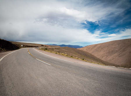 Scenic Mountain Road in a desert landscape