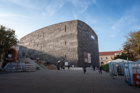Vienna, Austria - Oct 13, 2019: Mumok Art Museum at MuseumsQuartier - Vienna, Austriaのeditorial素材