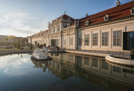 Vienna, Austria - Oct 12, 2019: Lower Belvedere Palace - Vienna, Austriaのeditorial素材