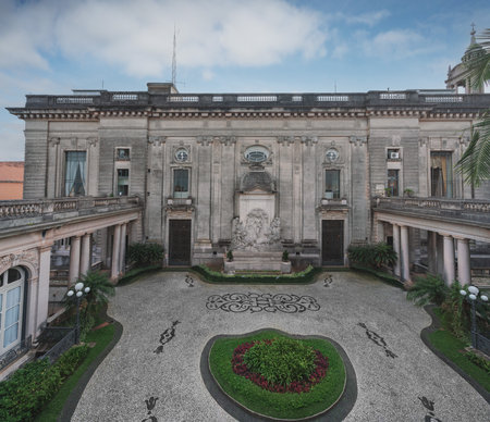 Porto Alegre, Brazil - May 10, 2019: Piratini Palace Courtyard - Porto Alegre, Rio Grande do Sul, Brazilのeditorial素材