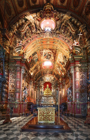Rio de Janeiro, Brazil - May 4, 2022: Monastery of Saint Benedict (Monastery of Sao Bento) Church Interior - Rio de Janeiro, Brazilのeditorial素材