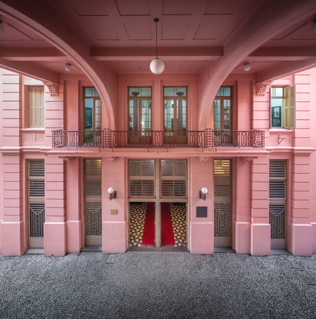 Porto Alegre, Brazil - May 12, 2022: Mario Quintana House of Culture (Mario Quintana House of Culture) former Hotel Majestic - Porto Alegre, Rio Grande do Sul, Brazilのeditorial素材
