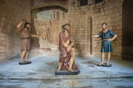 Braga, Portugal - Feb 6, 2020: Crowning with Thorns Chapel Interior Scene at Sanctuary of Bom Jesus do Monte - Braga, Portugalのeditorial素材