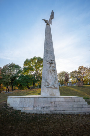 Budapest, Hungary - Oct 20, 2019: Memorial of the 1956s Revolution at Taban Park - Budapest, Hungaryのeditorial素材