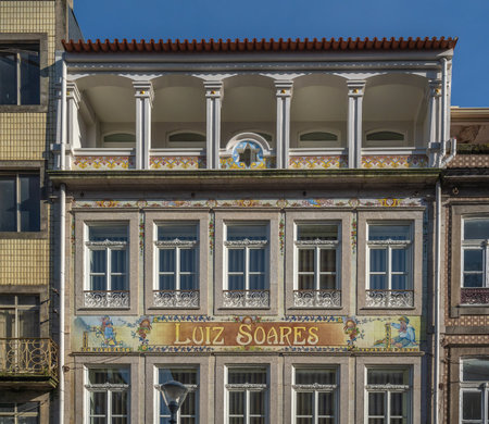 Porto, Portugal - Feb 5, 2020: Vintage shop store facade - Porto, Portugalのeditorial素材