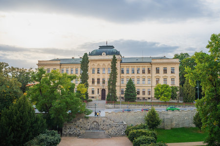 Kutna Hora, Czechia - Sep 27, 2019: Zizkov Elementary School - Kutna Hora, Czech Republicのeditorial素材