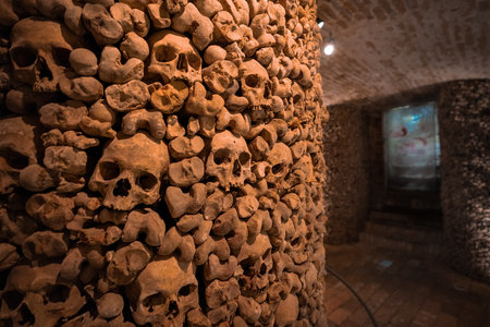 Brno, Czechia - Oct 6, 2019: Brno Ossuary underneath St. James Church - Brno, Czech Republicのeditorial素材