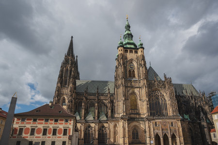 Prague, Czechia - Sep 26, 2019: St. Vitus Cathedral at Prague Castle - Prague, Czech Republicのeditorial素材