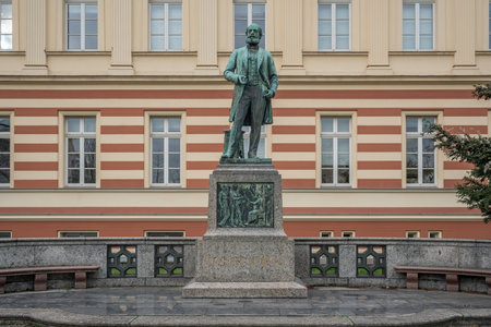 Bonn, Germany - Jan 29, 2020: August Kekule Statue - Bonn, Germanyのeditorial素材