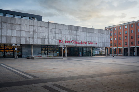 Cologne, Germany - Jan 26, 2020: Romano-Germanic Museum Facade - Cologne, Germanyのeditorial素材