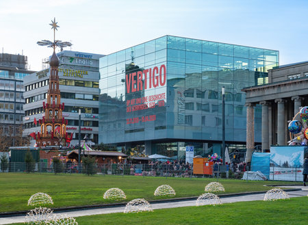 Stuttgart, Germany - Dec 17, 2019: Kunstmuseum Stuttgart Museum of Art - Stuttgart, Germanyのeditorial素材