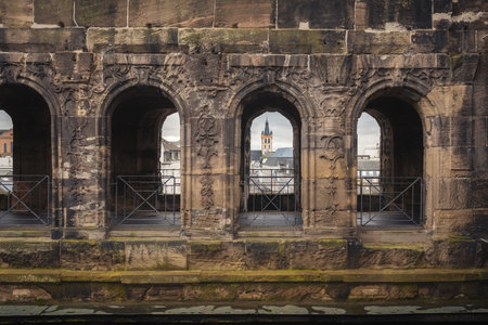 Trier, Germany - Jan 31, 2020: Porta Nigra Interior - Trier, Germanyのeditorial素材
