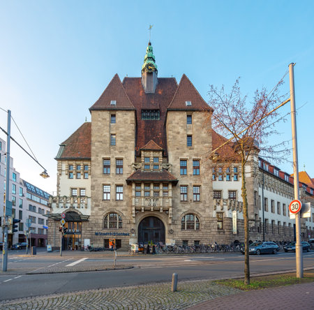 Bremen, Germany - Jan 7, 2020: Bremen City Library - Bremen, Germanyのeditorial素材