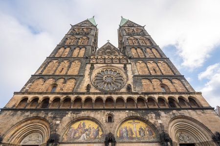 Bremen Cathedral Facade - Bremen, Germanyの写真素材