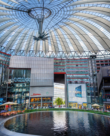 Berlin, Germany - Sep 5, 2019: Sony Center Interior - Berlin, Germanyのeditorial素材