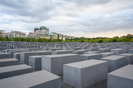 Berlin, Germany - Sep 11, 2019: Memorial to the Murdered Jews of Europe - Berlin, Germanyのeditorial素材