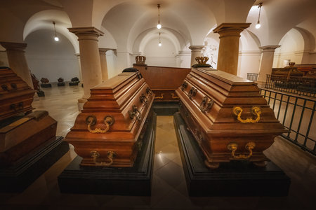 Berlin, Germany - Sep 16, 2019: Tombs at Hohenzollern family crypt under Berlin Cathedral - Berlin, Germanyのeditorial素材