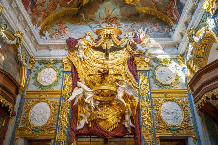 Berlin, Germany - Sep 6, 2019: Detail of Palace Chapel at Charlottenburg Palace Interior - Berlin, Germanyのeditorial素材