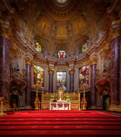 Berlin, Germany - Sep 16, 2019: Berlin Cathedral Interior - Berlin, Germanyのeditorial素材
