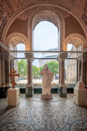 Berlin, Germany - Sep 12, 2019: Kaiser Wilhelm Memorial Church Interior - Berlin, Germanyのeditorial素材