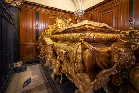 Berlin, Germany - Sep 16, 2019: Queen Sophie Charlotte Cenotaph at Hohenzollern crypt under Berlin Cathedral - Berlin, Germanyのeditorial素材