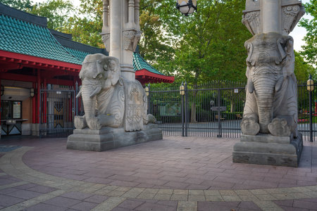 Berlin, Germany - Sep 12, 2019: Elephant Gate at Berlin Zoo - Berlin, Germanyのeditorial素材
