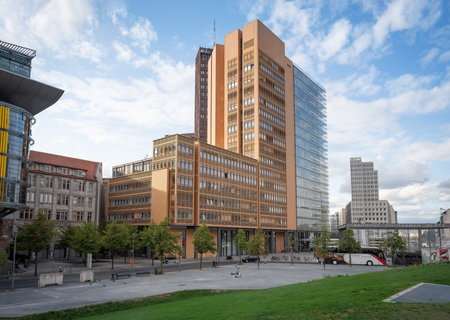 Berlin, Germany - Sep 5, 2019: Piano Tower (Piano-Hochhaus) at Potsdamer Platz - Berlin, Germanyのeditorial素材