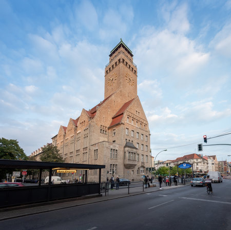 Berlin, Germany - Sep 12, 2019: Neukolln Town Hall (Rathaus Neukolln) - Berlin, Germanyのeditorial素材