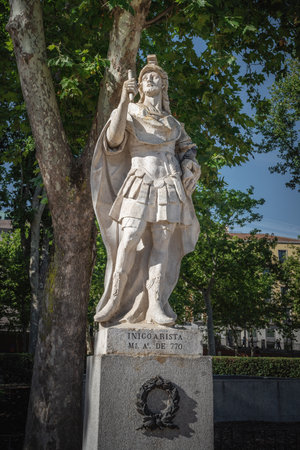 Madrid, Spain - Jun 19, 2019: Statue of Inigo Arista de Pamplona at Plaza de Oriente Square - Madrid, Spainのeditorial素材