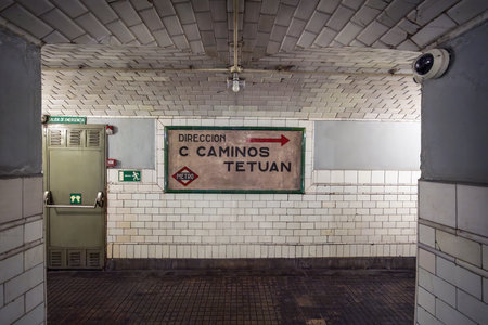 Madrid, Spain - Jun 20, 2019: Chamberi Station of Madrid Metro - Madrid, Spainのeditorial素材